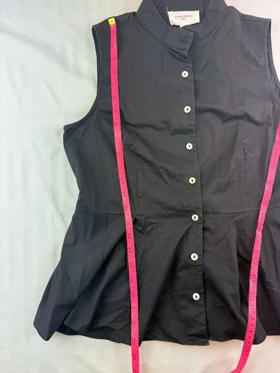 POMANDER PLACE Black Paulina Top Size Large - Picture 9 of 9